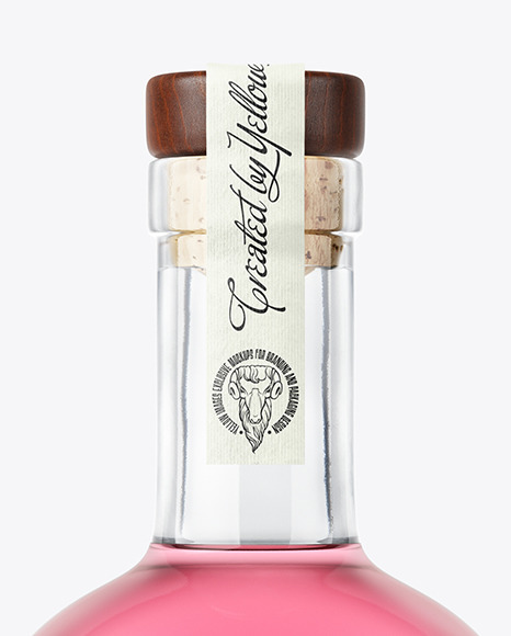 Glass Dry Gin Bottle Mockup