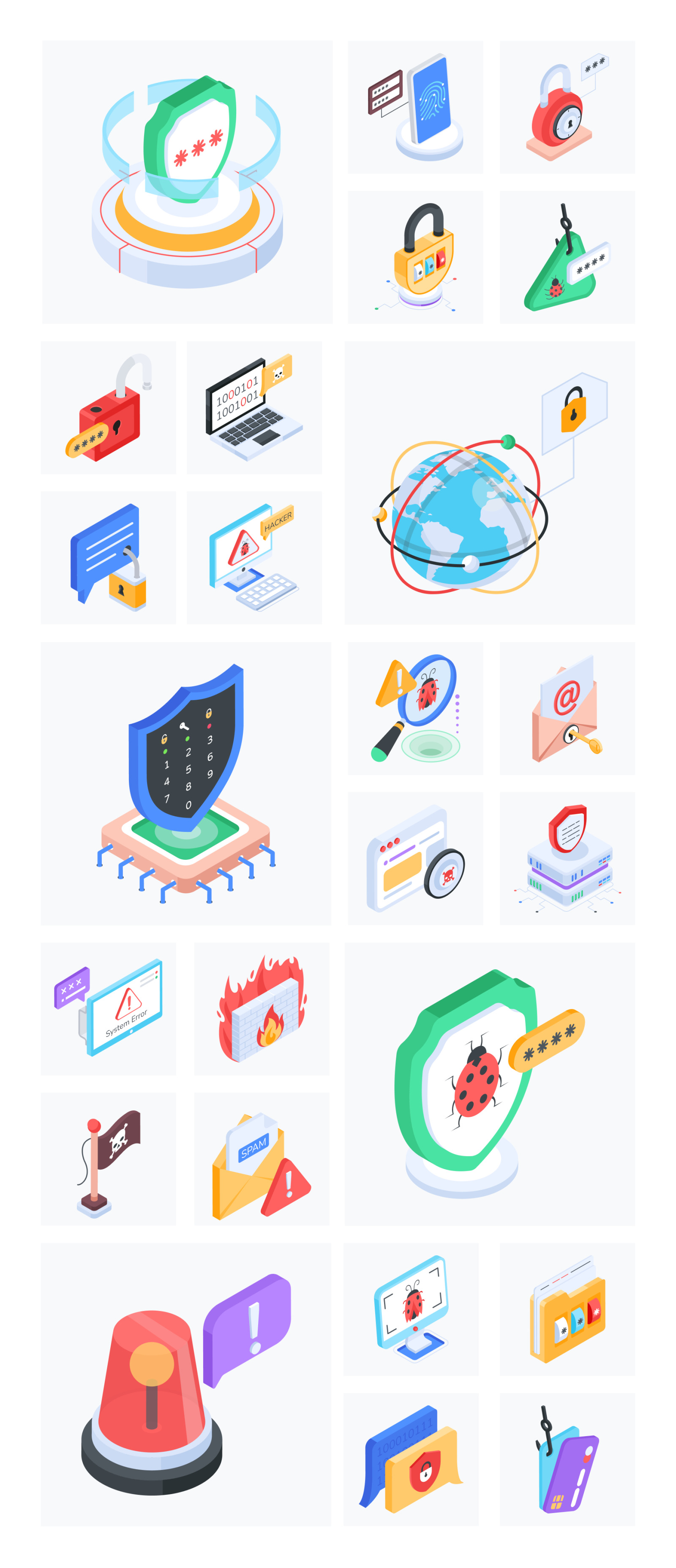 Animated Cyber Security Icons