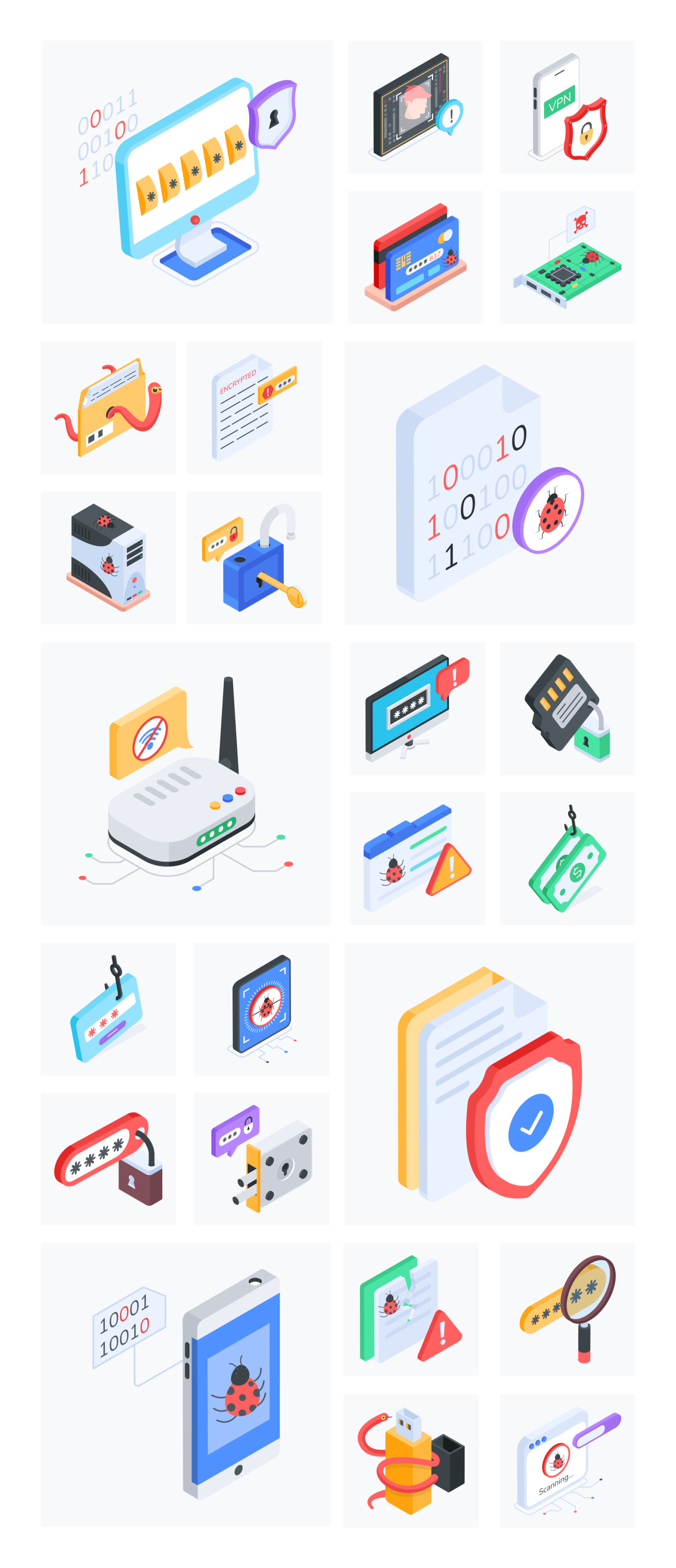 Animated Cyber Security Icons