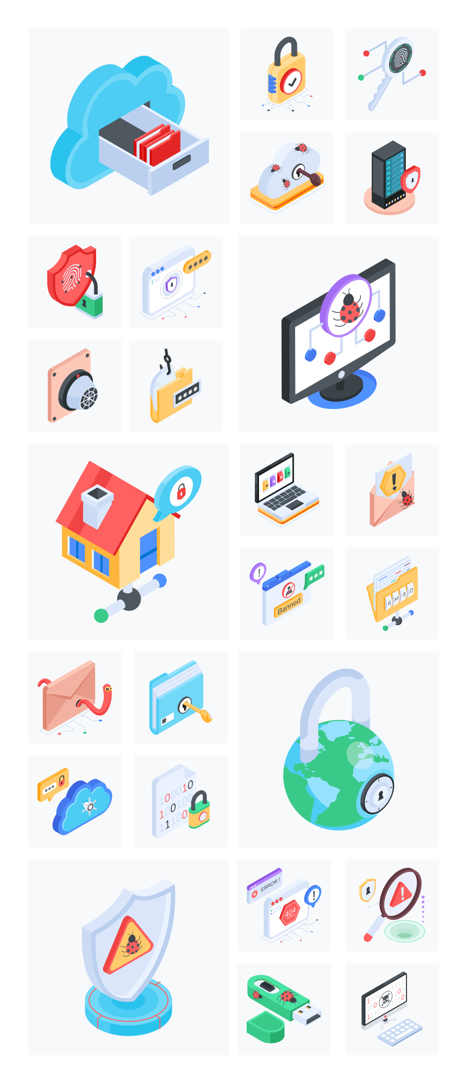 Animated Cyber Security Icons