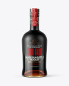 Glass Black Rum Bottle Mockup