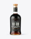 Glass Black Rum Bottle Mockup