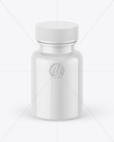 Glossy Plastic Bottle Mockup