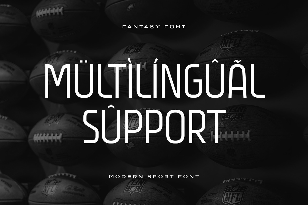 Fantasy - Modern Sport Font Fantasy - Modern Sport Font