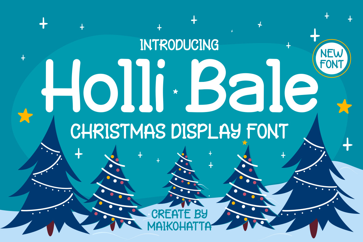 Holly Bale - Christmas Display Font