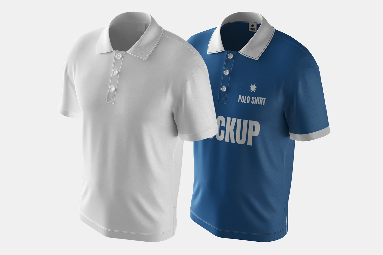 Male Polo Shirt Mockup Set - 6 Editable PSD