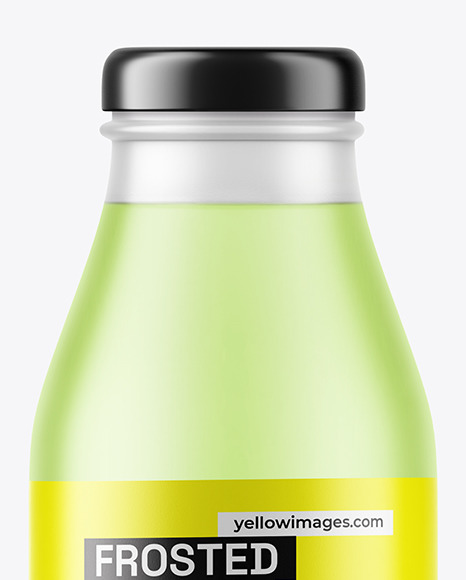 Frosted Glass Bottle with Twist Cap Mockup