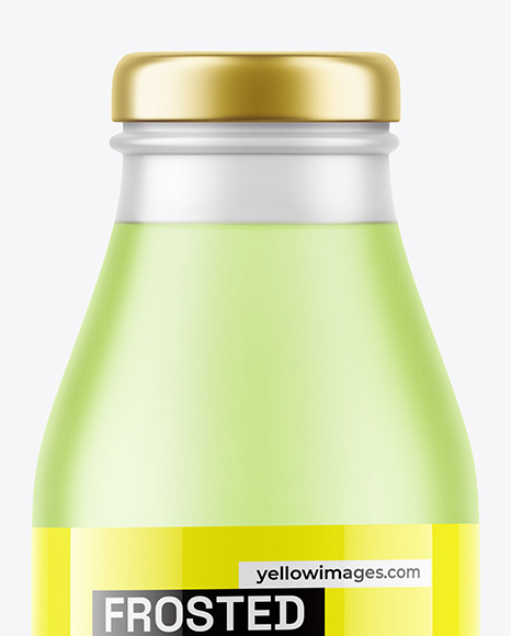 Frosted Glass Bottle with Twist Cap Mockup