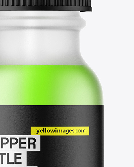 Frosted Glass Dropper Bottle Mockup