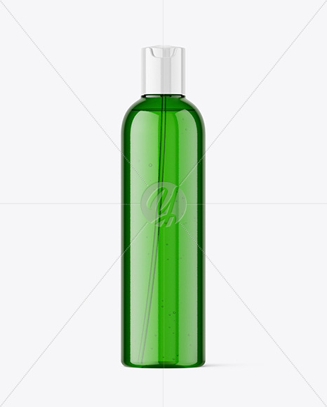Green Plastic Cosmetic Bottle Mockup