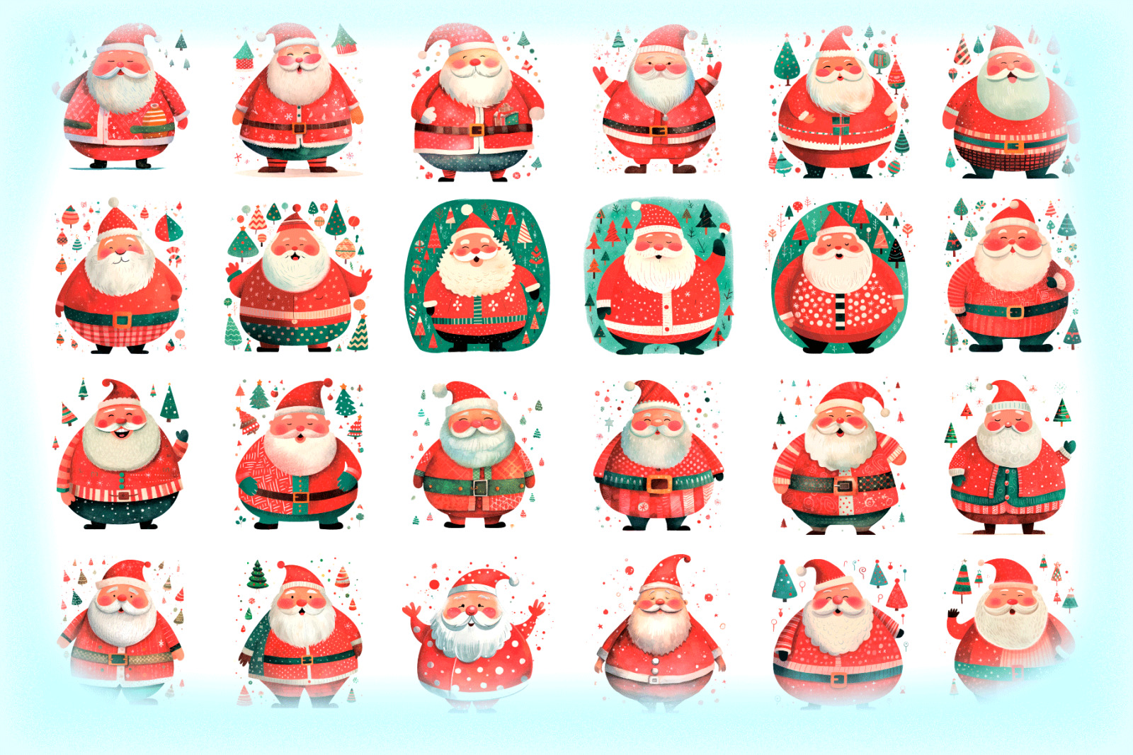 65 Fat Santa's Vector Clipart 65 Fat Santa's Vector Clipart