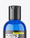 Blue Plastic Cosmetic Bottle Mockup
