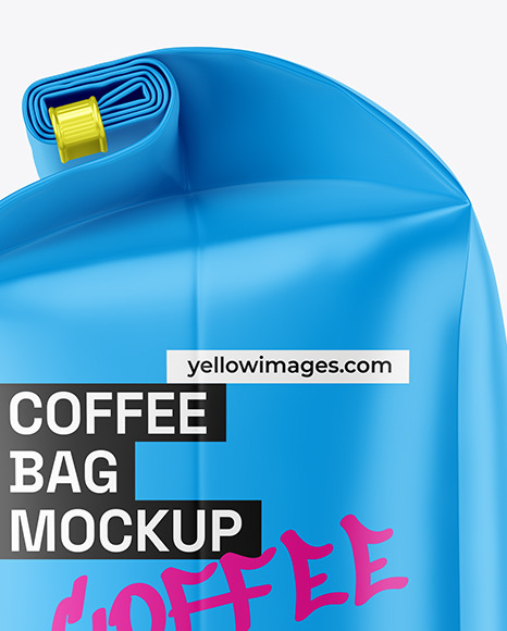 Matte Coffee Bag With Tin Tie Mockup