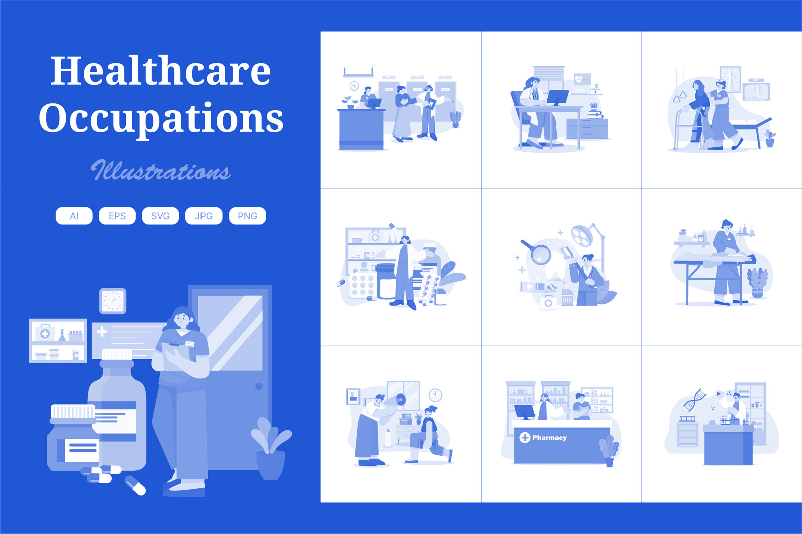 M568_Healthcare Careers Illustration Pack