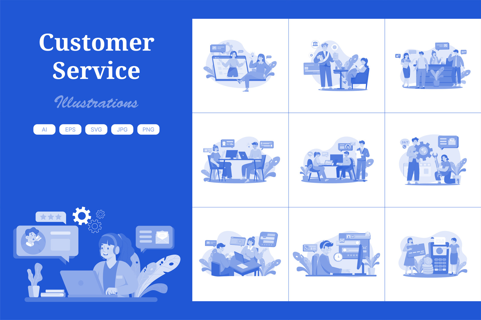 M563_Customer Service Illustration Pack M563_Customer Service Illustration Pack
