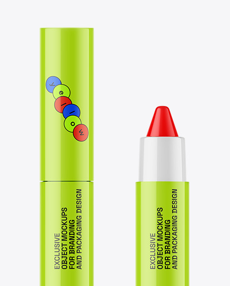 Glossy Lip Liner Mockup