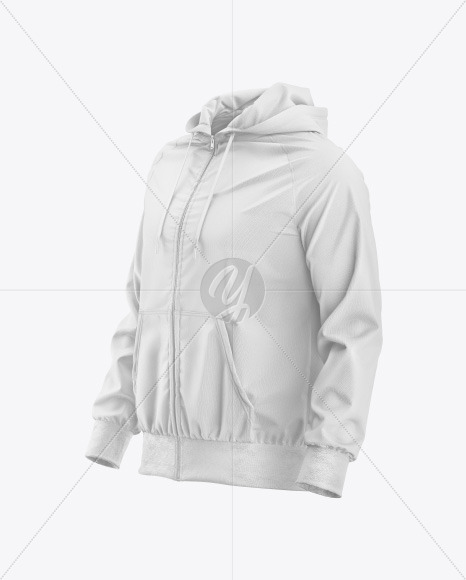 Full-Zip Hoodie Raglan Mockup