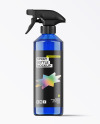 Blue Trigger Spray Bottle Mockup