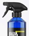 Blue Trigger Spray Bottle Mockup