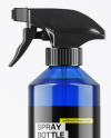 Blue Trigger Spray Bottle Mockup