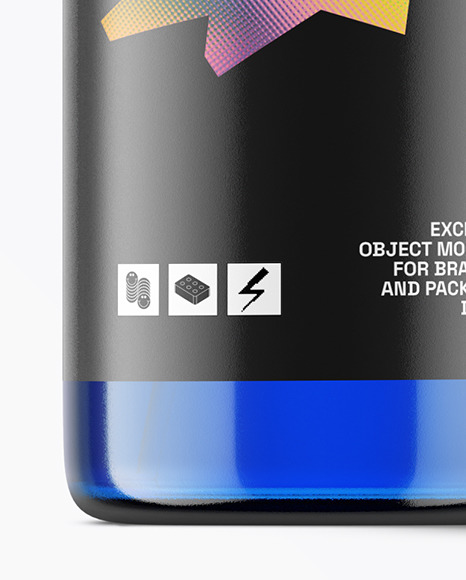 Blue Trigger Spray Bottle Mockup