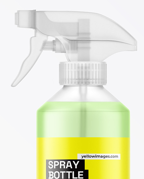 Frosted Trigger Spray Bottle Mockup