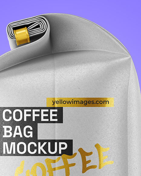 Kraft Coffee Bag With Tin Tie Mockup