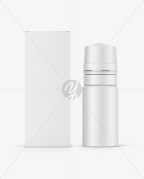 Matte Dropper Bottle W/ Box Mockup