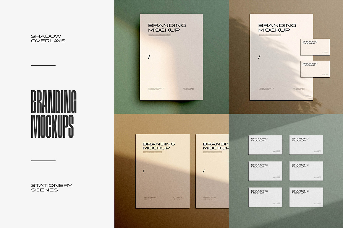 Letterhead and Business Card Mockup Letterhead and Business Card Mockup