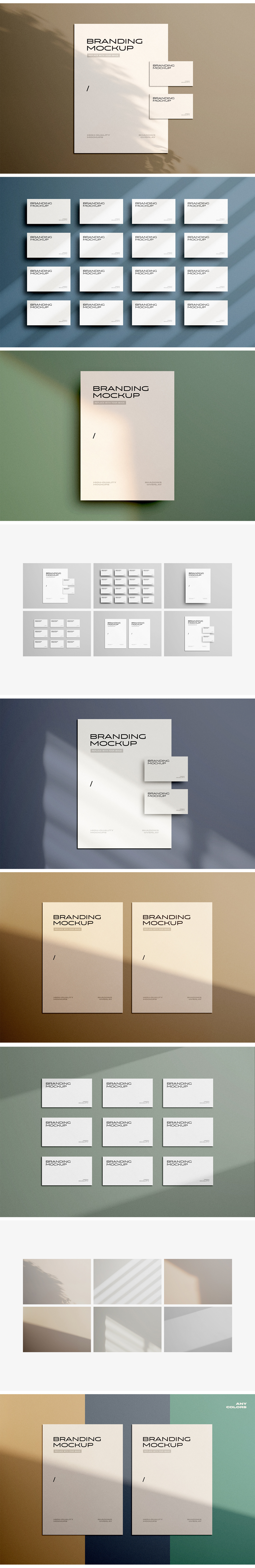 Letterhead and Business Card Mockup Letterhead and Business Card Mockup