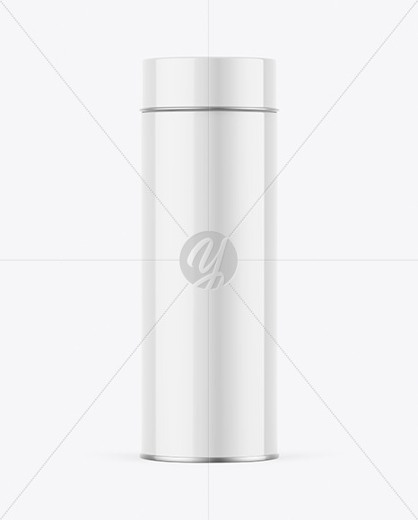 Glossy Tin Can Mockup