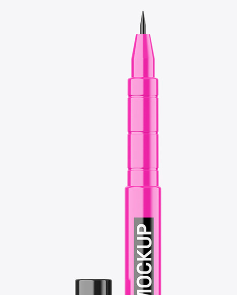 Glossy Cosmetic Eyeliner Mockup