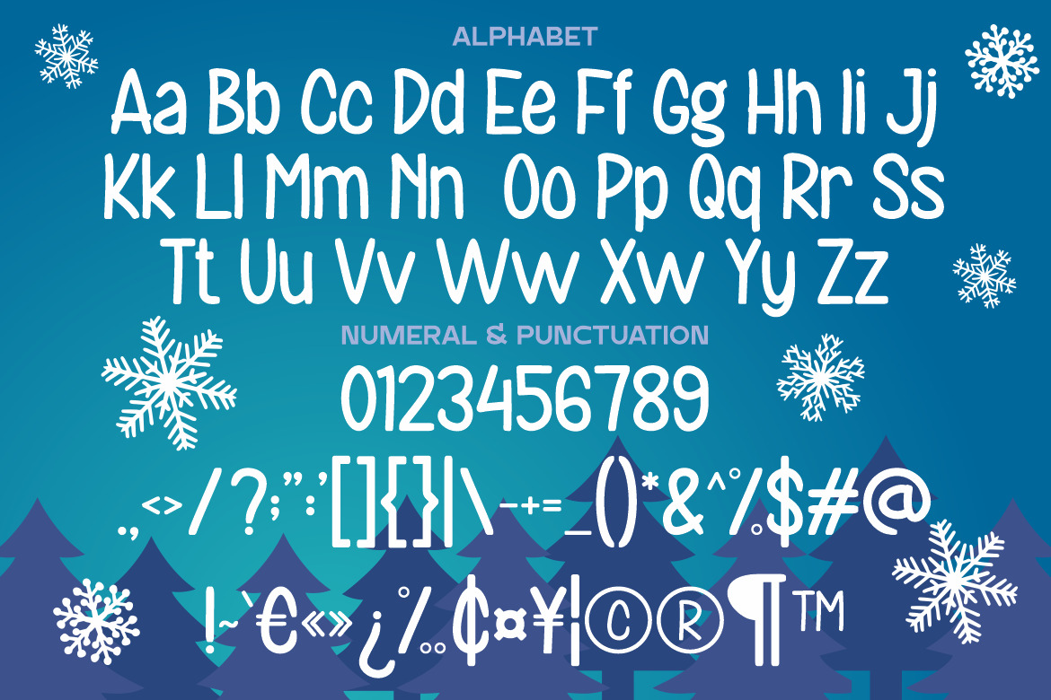 Snowman House - Christmas Display Font