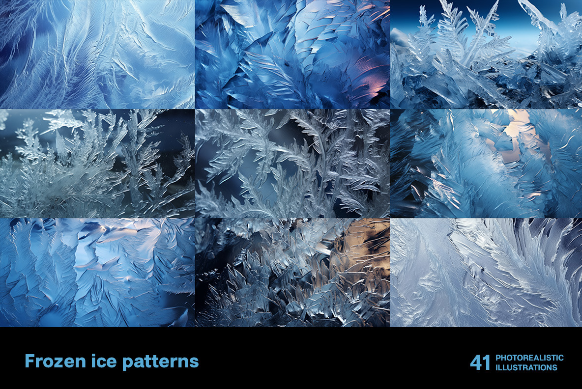 Frozen ice patterns Frozen ice patterns