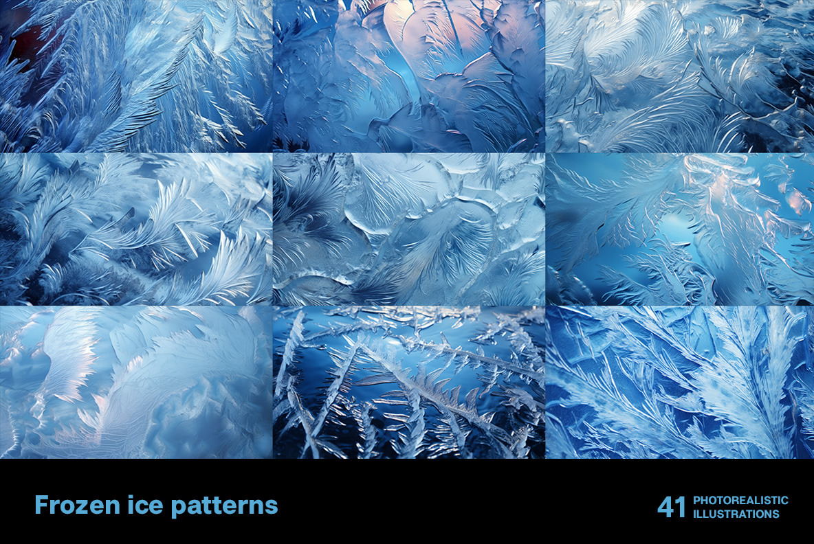 Frozen ice patterns Frozen ice patterns