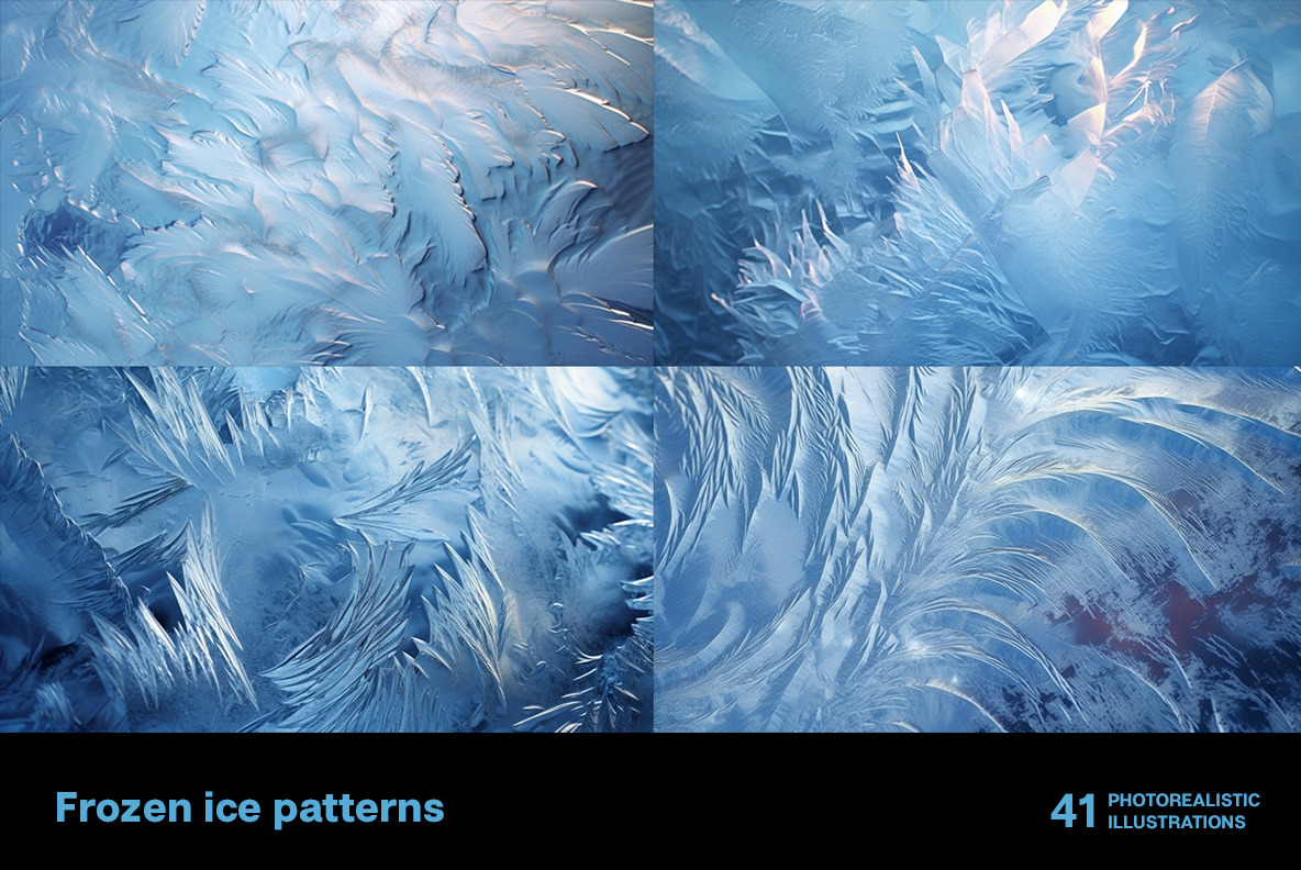 Frozen ice patterns Frozen ice patterns