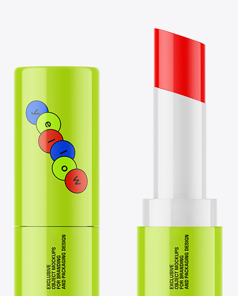 Glossy Lipstick Mockup