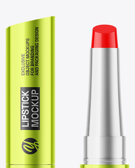 Metallic Lipstick Mockup