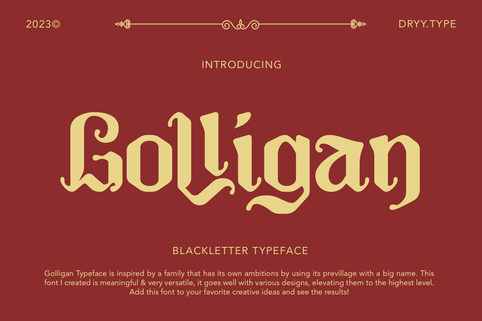 Golligan - Blackletter Typeface Golligan - Blackletter Typeface