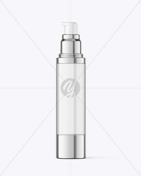 50ml Clear Glass Airless Bottle Mockup