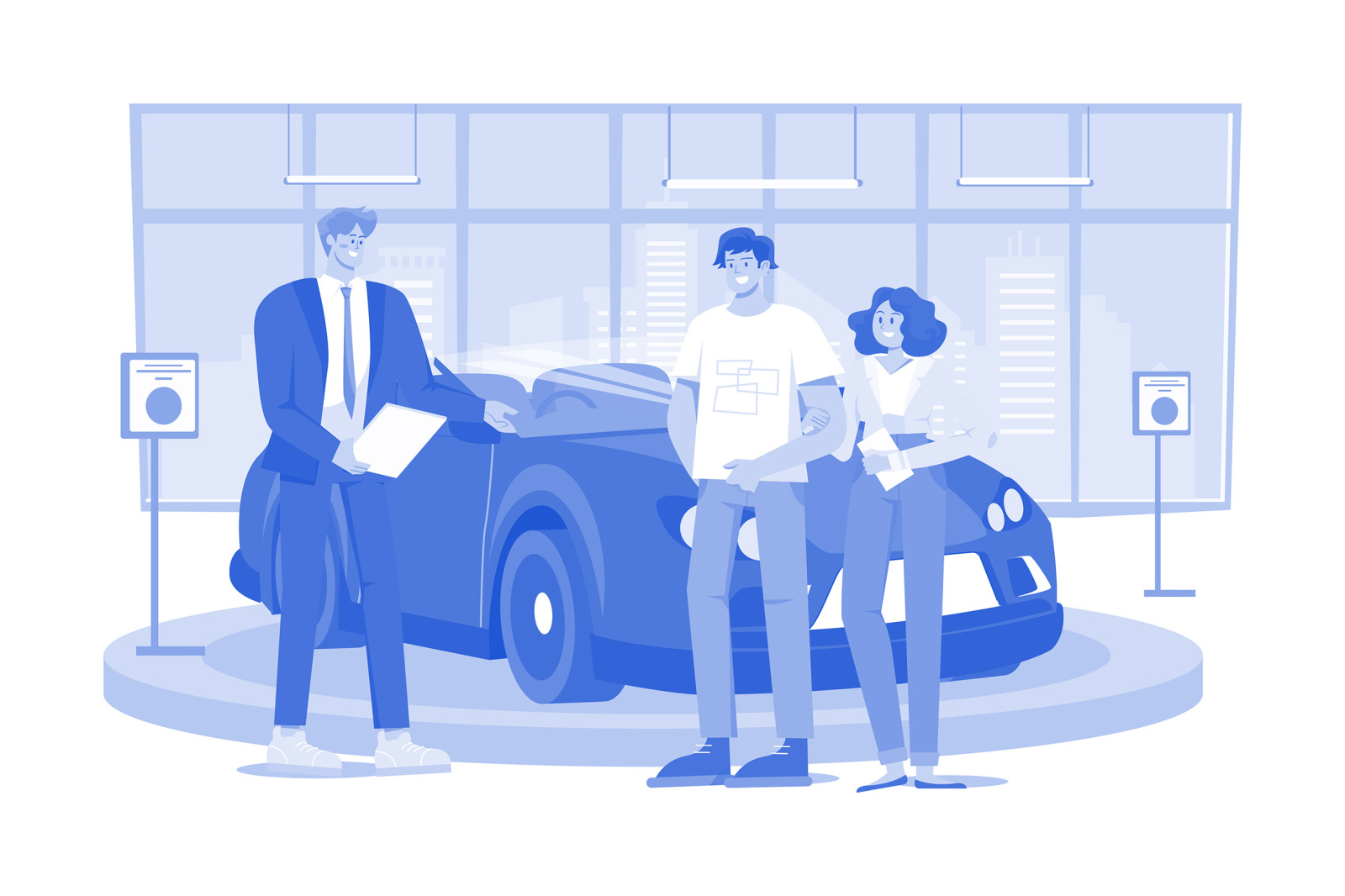 M555_Car Dealership Illustration Pack