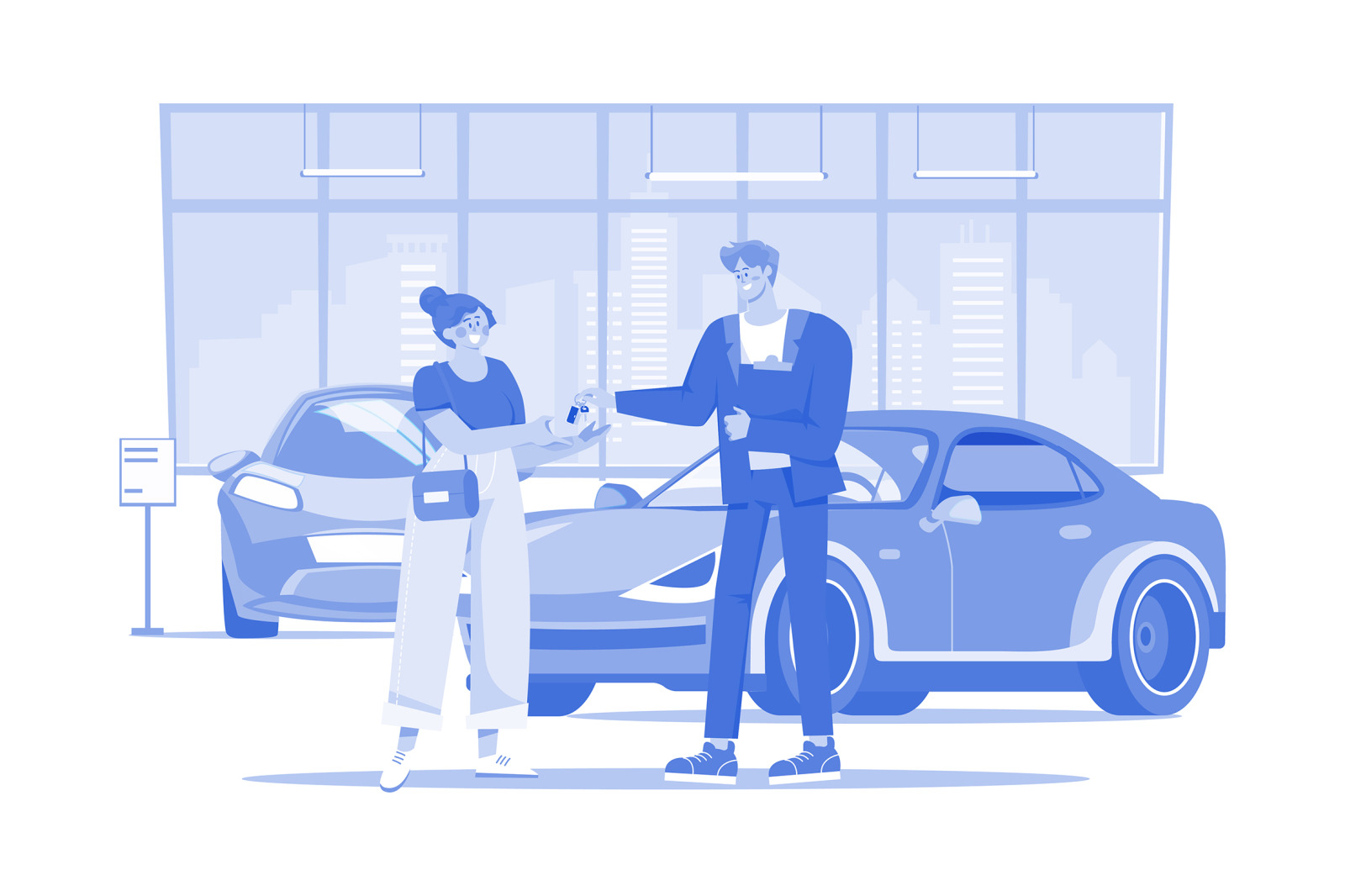 M555_Car Dealership Illustration Pack