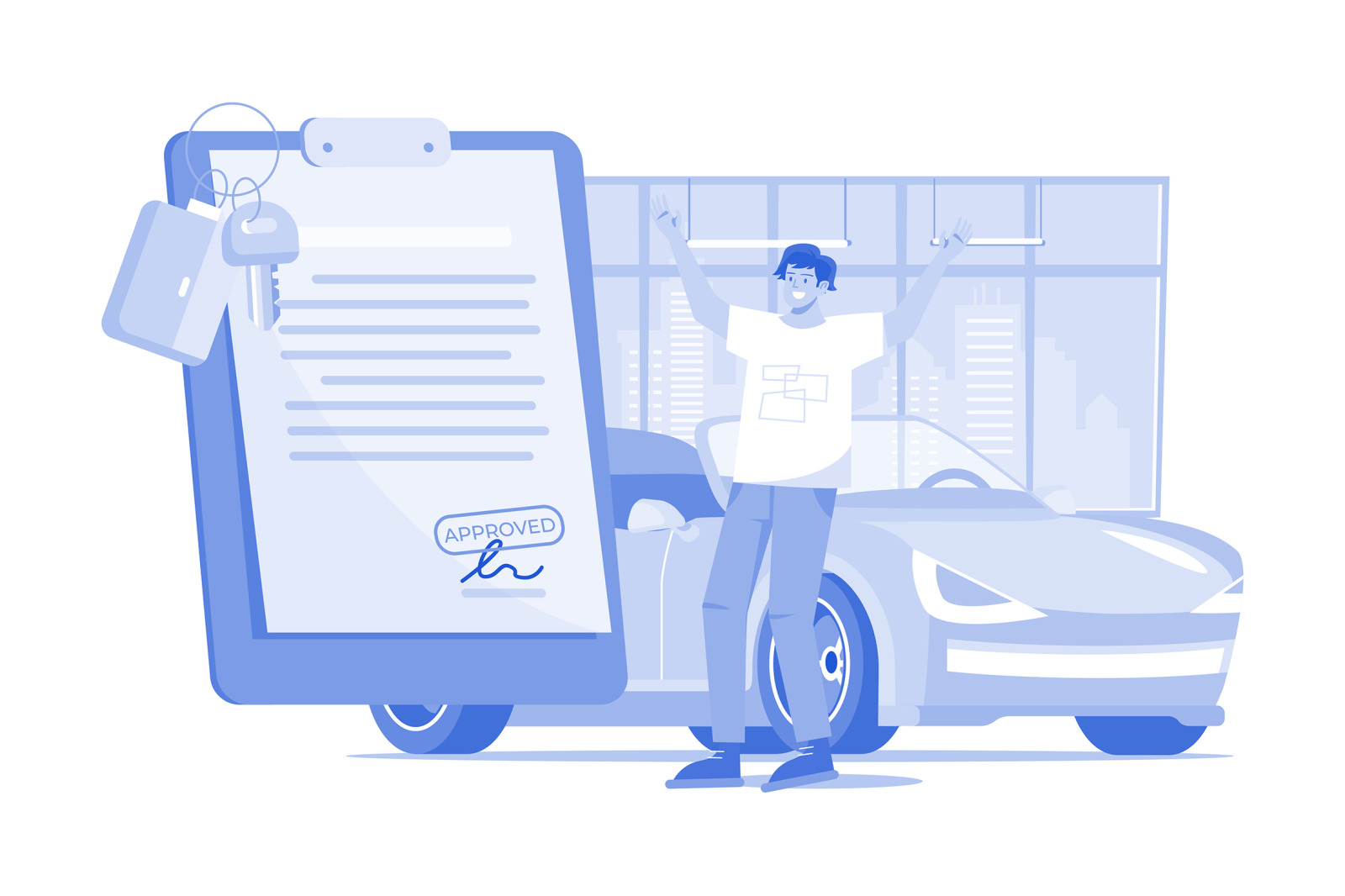 M555_Car Dealership Illustration Pack M555_Car Dealership Illustration Pack