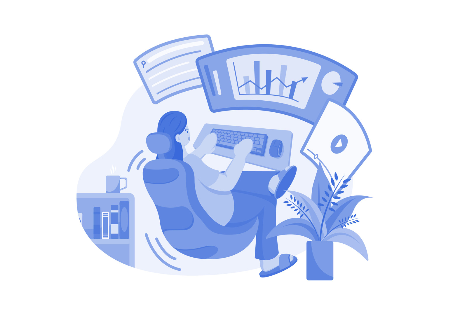 M557_Remote Work Illustration Pack M557_Remote Work Illustration Pack