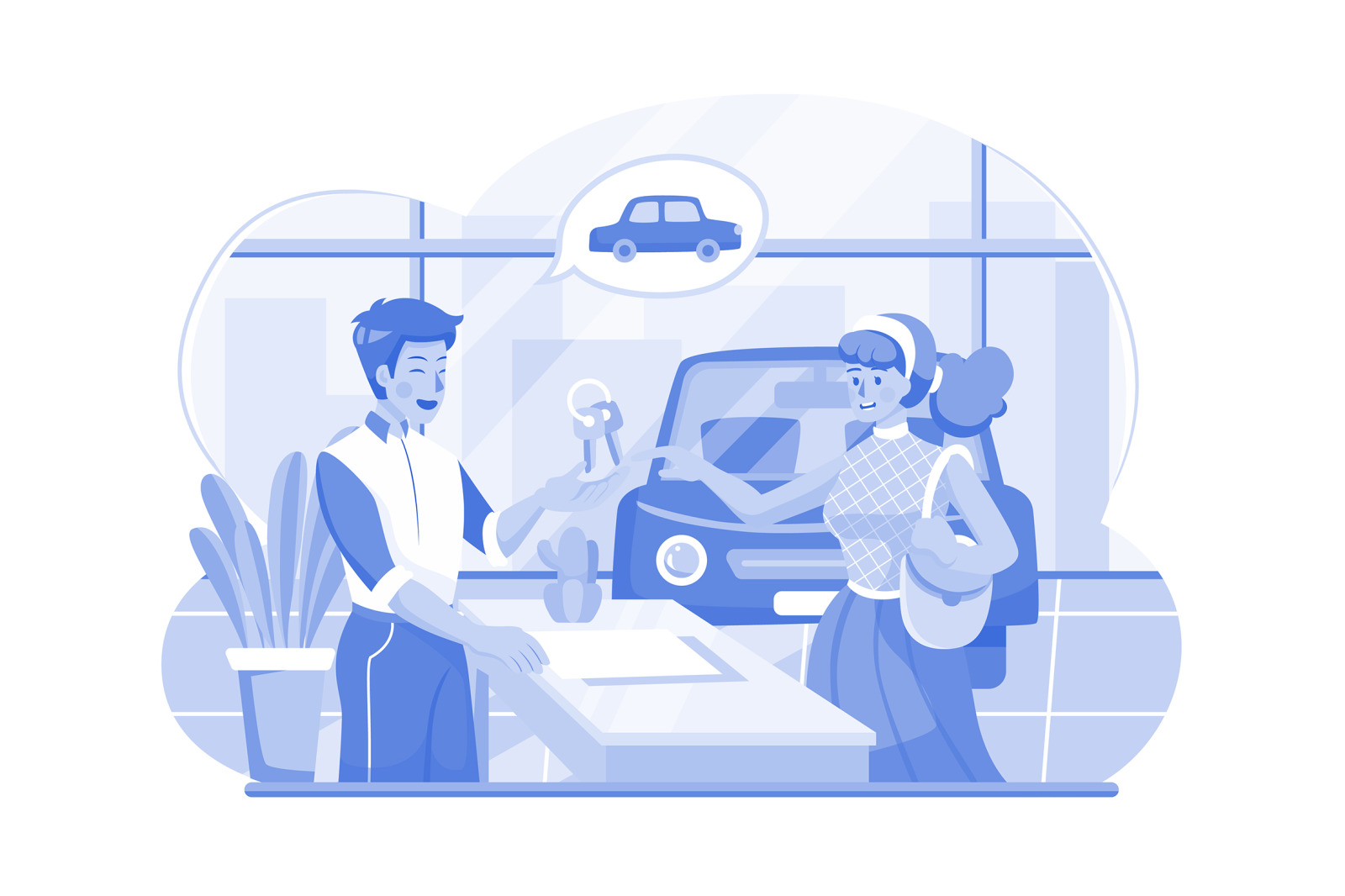 M559_Car Dealership Illustration Pack M559_Car Dealership Illustration Pack