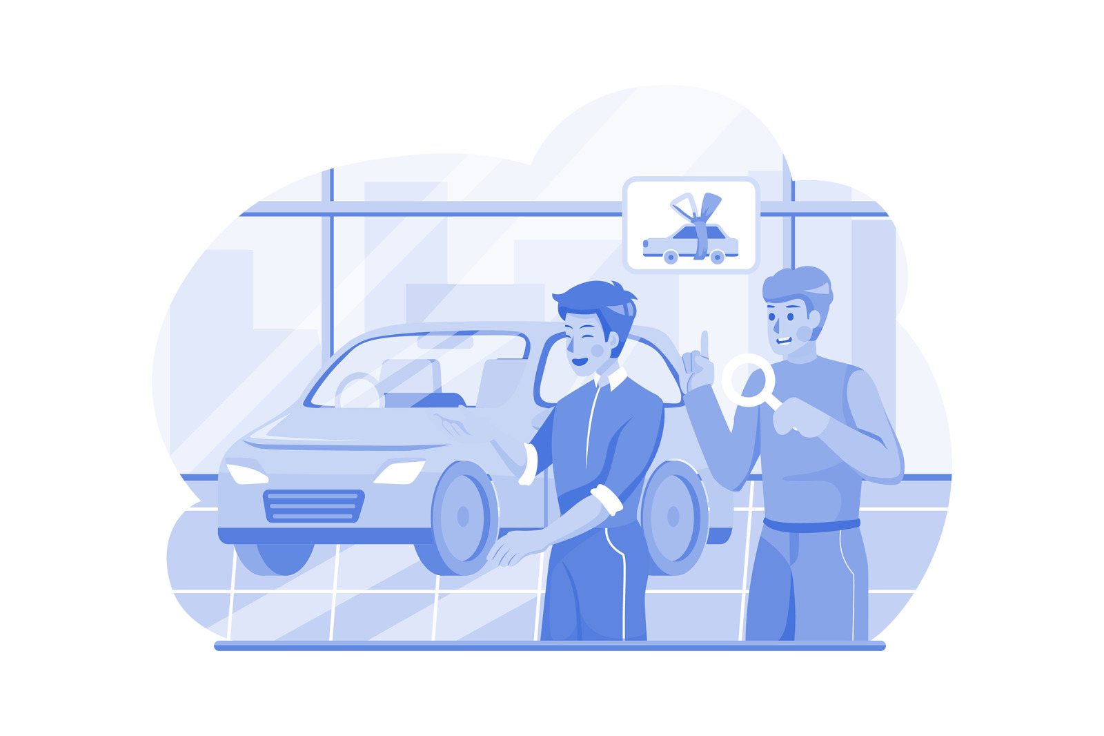 M559_Car Dealership Illustration Pack M559_Car Dealership Illustration Pack