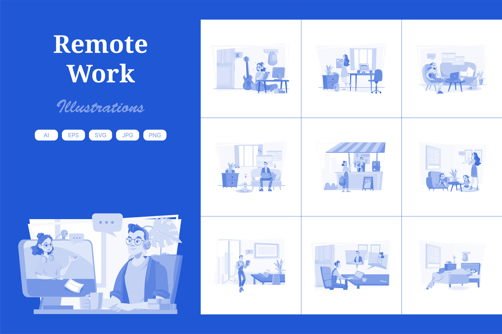 M560_Remote Work Illustration Pack