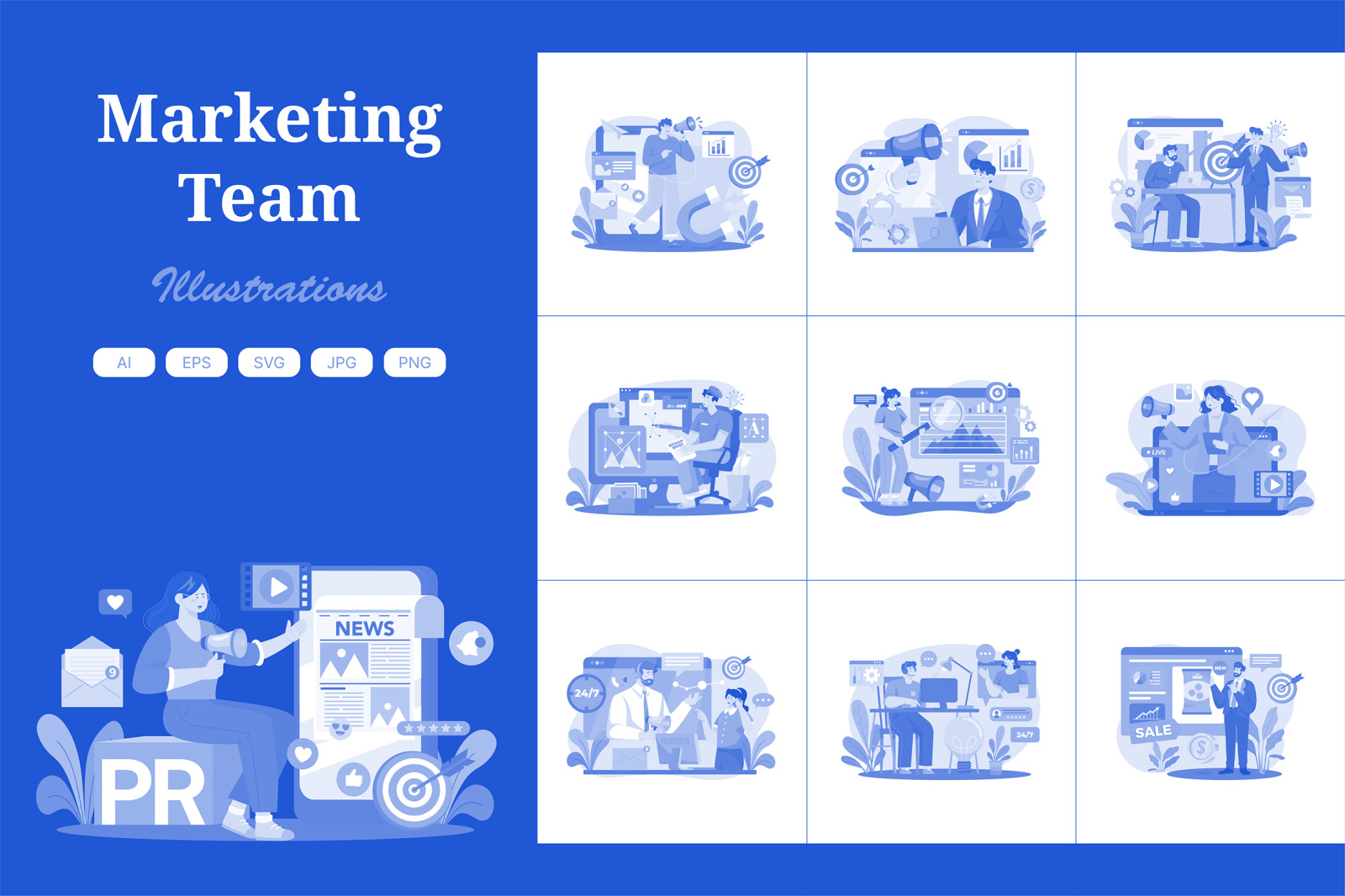 M561_Marketing Teams Illustration Pack 1