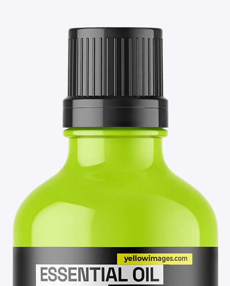 Glossy Essential Oil Bottle Mockup