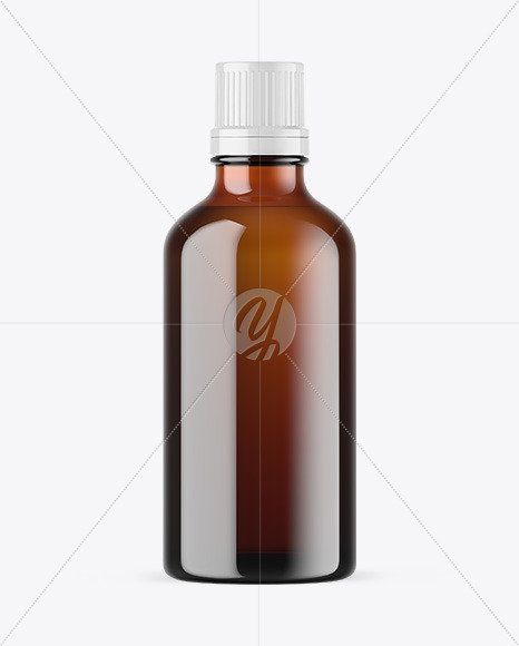 Amber Glass Essential Oil Bottle Mockup